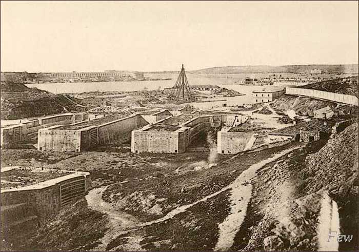 Вид на севастопольские доки, 19 век