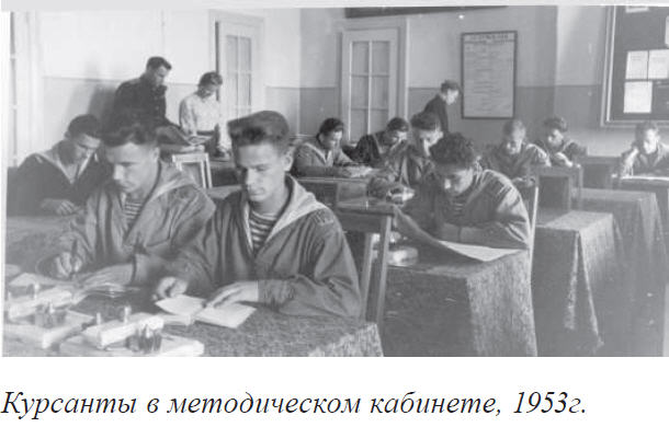 Курсанты в методическом кабинете, 1953 год