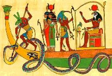 Велес-Сет в Египте. Сет борется со змеем