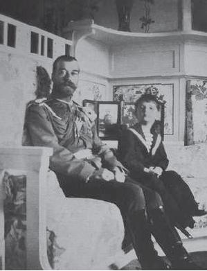 Николай II и Алексей в Ливадии, сентябрь 1909 г
