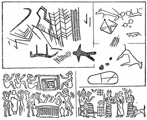 Сцены жертвоприношения из Каменной Могилы и на печатях Шумеро-Аккадского царства