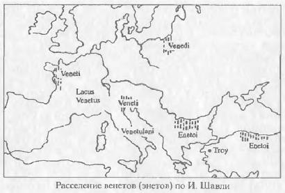 Карта расселения венетов