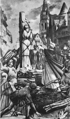 Сожжение Жанны д'Арк. Художник Ж. Э. Ленепье (1819–1898)