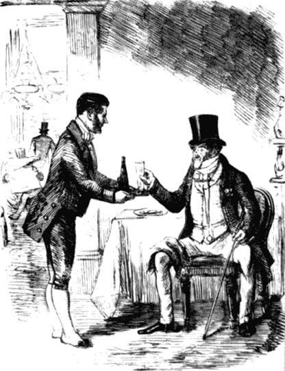 Лакей в клубе. Рисунок из журнала «Панч». 1858