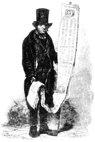 Продавец «длинных песен». Рисунок из книги Генри Мэйхью «Рабочие и бедняки Лондона». 1861–1862