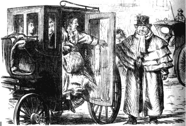 Извозчик. Рисунок из журнала «Панч». 1870