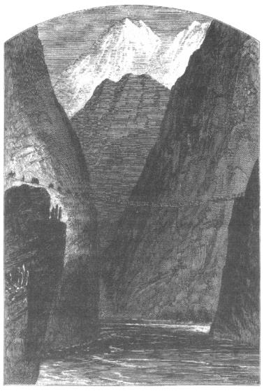 Мост через реку Апуримак (согласно Джорджу Сквайру, 1877г.).