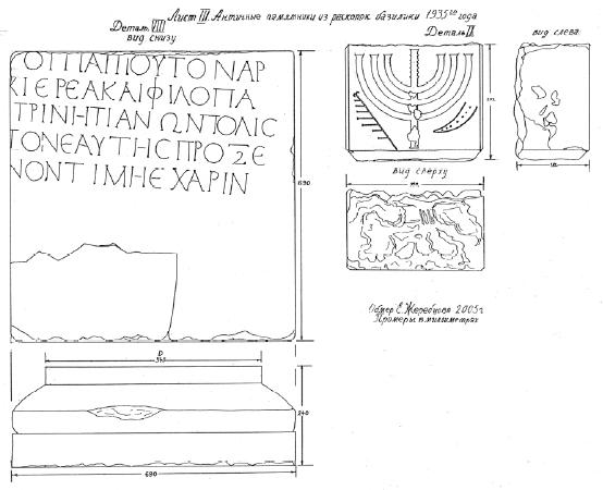Античные детали из раскопок «Базилики 1935 года»