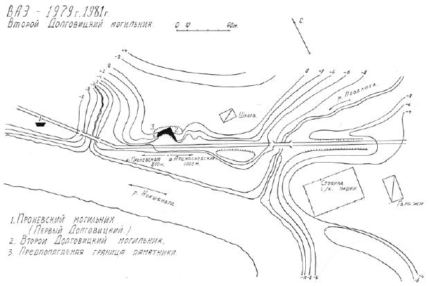 План местности Долговицы. Н.В. Гуслистов, 1979