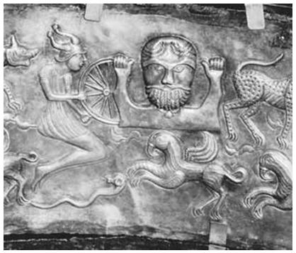 Таран – бог грома (с ритуального серебряного котла)