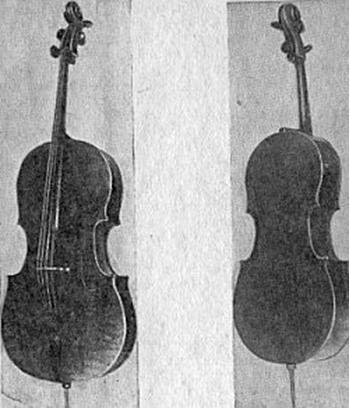 Снимки с виолончели И. Батова, состоящей на учете в государственной коллекции старых музыкальных инструментов.