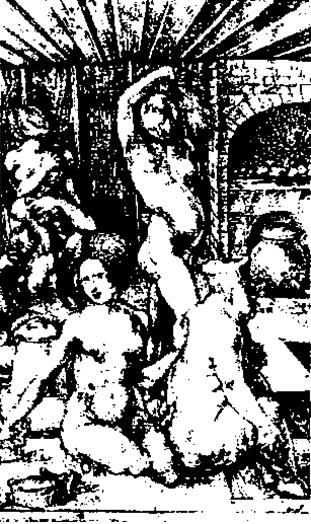 Рисунок А. Дюрера «Женская баня». Датируется историками 1496 годом