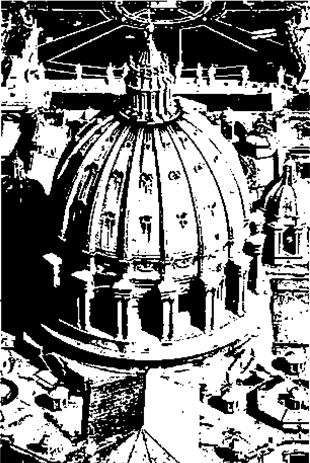 Купол, собора Святого Петра в итальянском Риме. Золота на нем нет. И никогда не было.