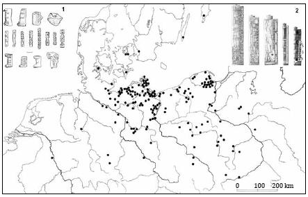 Распространение бронзовых накладок на ножны в XI в. на западнославянской территории