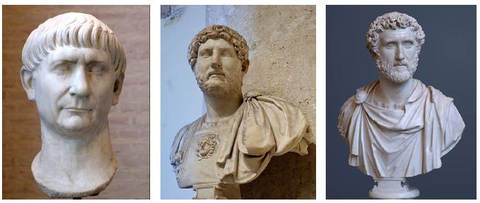 Траян (98 - 117) Адриан (117 - 138) Антонин Пий (138 - 161) 