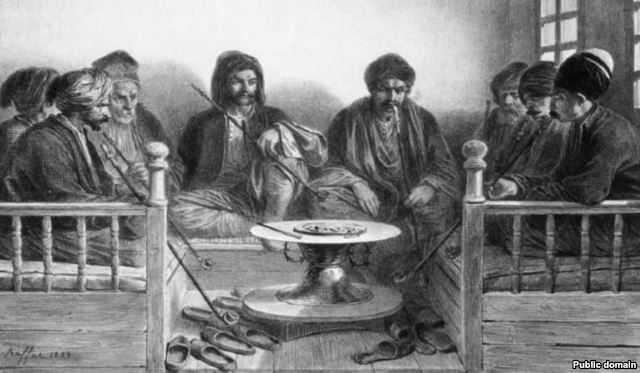 Огюст Раффэ. Армяне и крымские татары в кофейне
