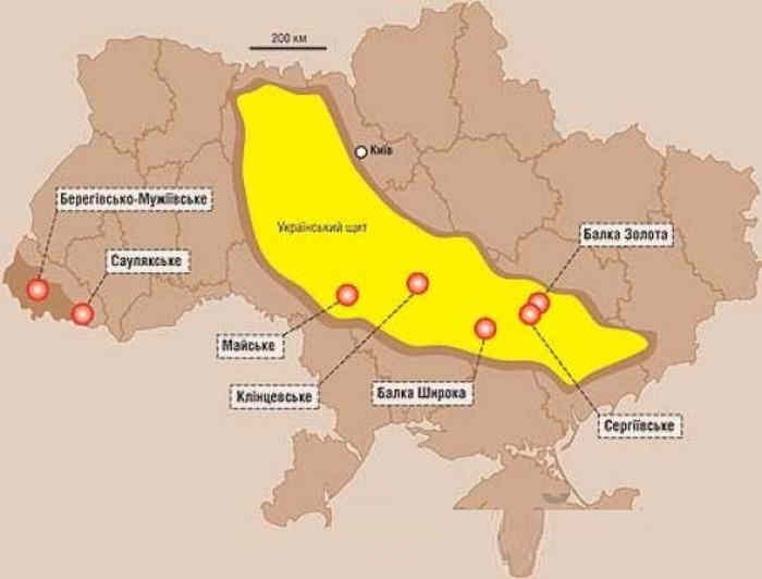 Золоті родовища на території України