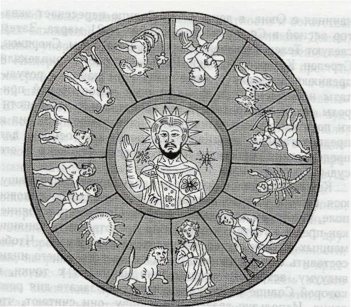 Христос в центре Зодиака, Северная Италия, 11 век