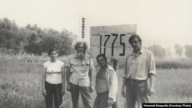 Участники экспедиции 1989 года: Анна Фаст, Вильгельм Фаст, Георгий Шахтарин, Николай Кащеев